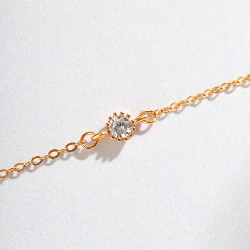 'Esme' Rose Gold/White Clover Bracelet