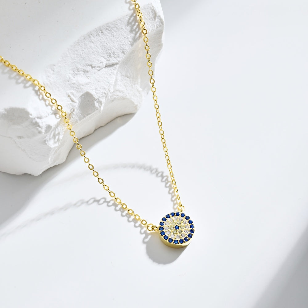 'Scarlett' Gold Evil Eye Necklace