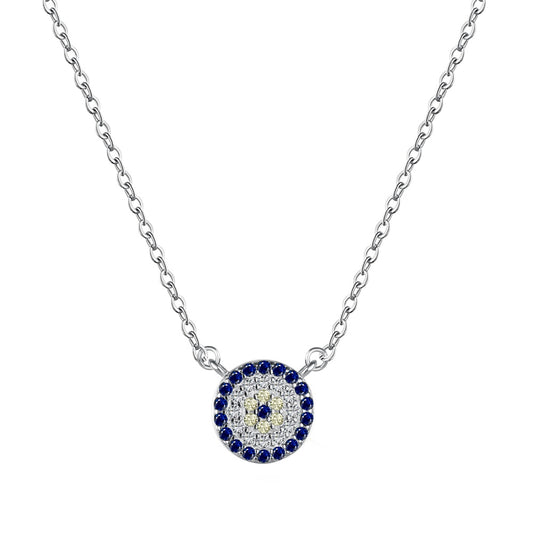 'Scarlett' Sterling Silver Evil Eye Necklace