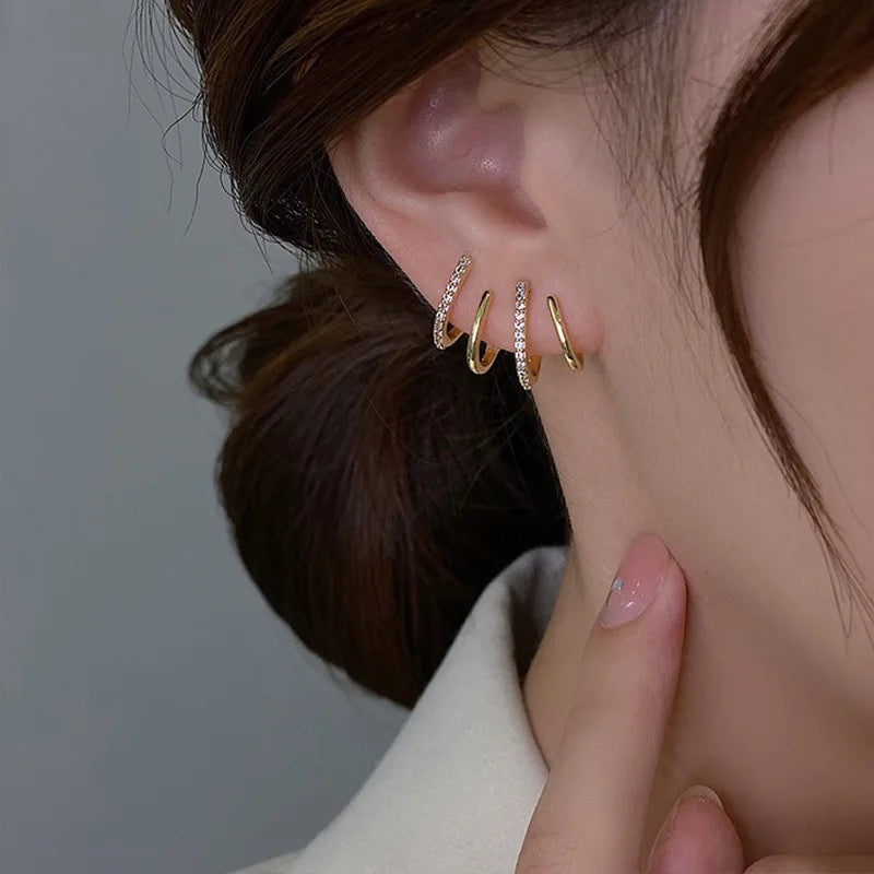 ‘Alexandra’ Claw Cuff Earrings - Gold