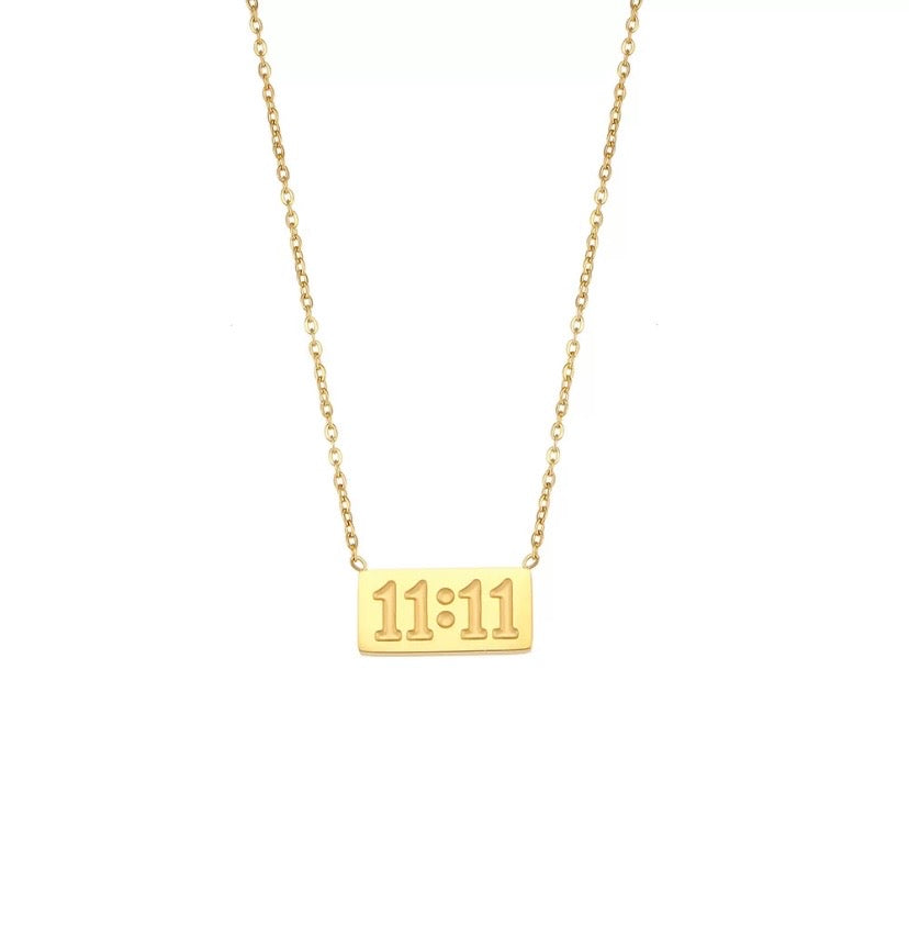 'Angel' 11:11 Necklace Gold