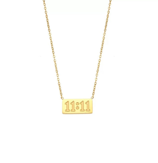 'Angel' 11:11 Necklace Gold